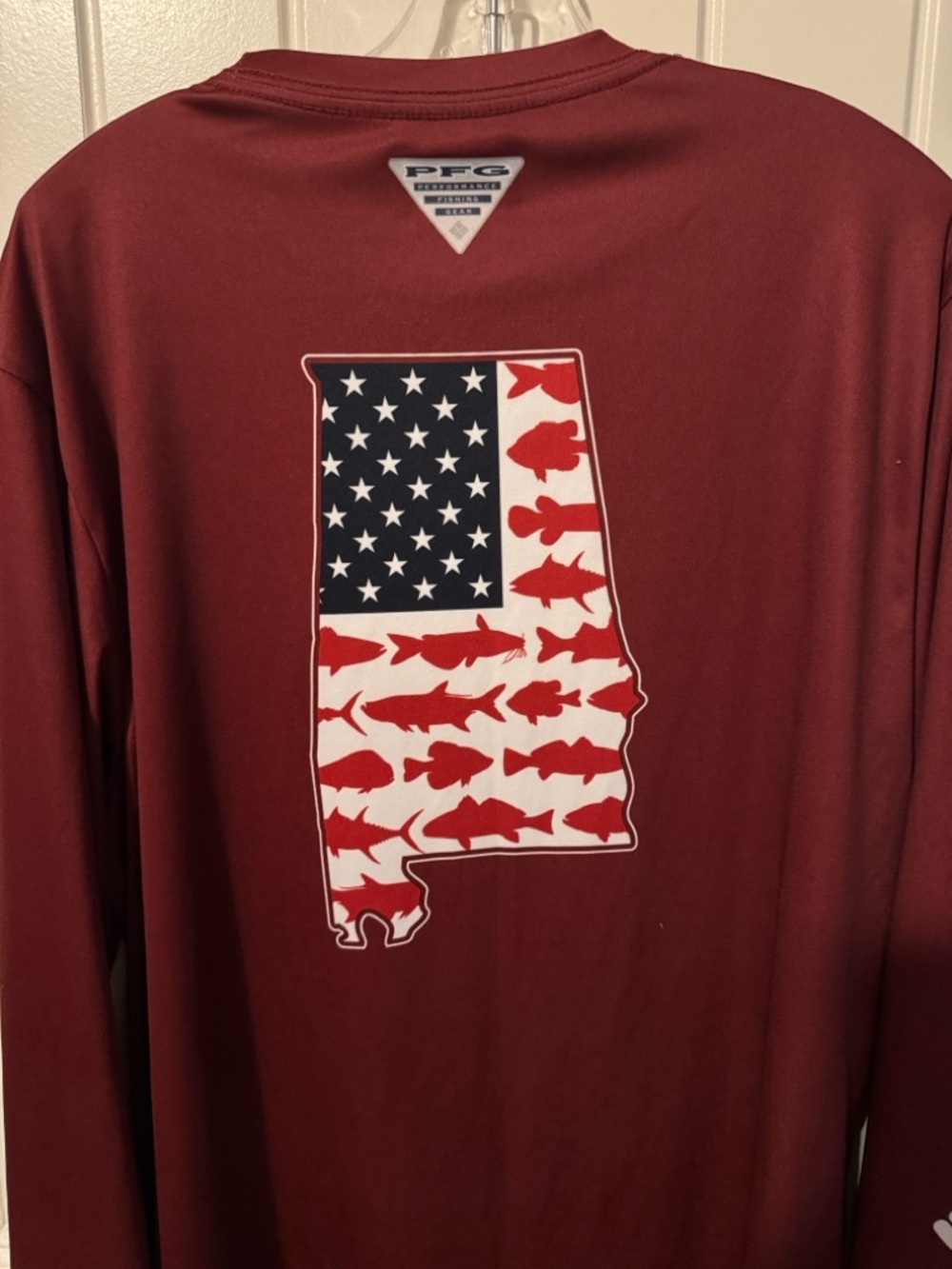 Columbia Maroon Short-Sleeve Performance Crew Neck men’s